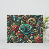 ステームパンクをテーマにした両面スクラップブック (スタンド正面)