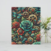 ステームパンクをテーマにした両面スクラップブック (スタンド正面)