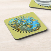 ステームパンクアクアギアコラージコースター コースター (左側)