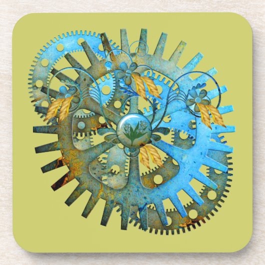 ステームパンクアクアギアコラージコースター コースター (正面)