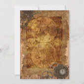 ステームパンクインダストリアルヴィンテージバースデーパーティー招待状 招待状 (裏面)