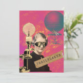 ステームパンクウィメントレーラポップ・アートのブレーザーアートフラットカード (スタンド正面)