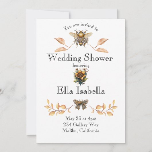 ステームパンクウェディングシャワー招待状 招待状 (正面)