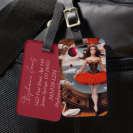 ステームパンクウォーターカラーバレリナバックパック ラゲッジタグ