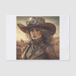 ステームパンクウーマンデカッペ紙 薄葉紙