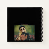 ステームパンクウーマンプラト引用文ブラックジャーナル ノートブック (裏面)