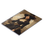 ステームパンクウーマンポートレートアート ノートブック (左側)