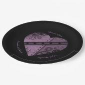 ステームパンクエレガントハートウェディングレセプションクラス ペーパープレート (アングル)