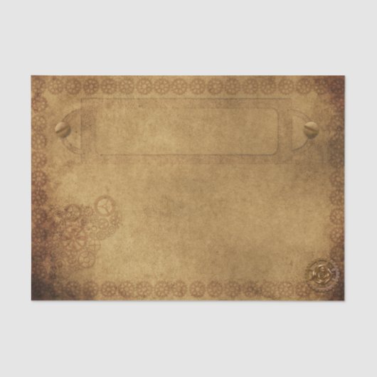 ステームパンクオールドギア産業ヴィンテージ 薄葉紙 (正面)