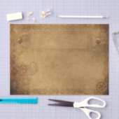 ステームパンクオールドギア産業ヴィンテージ 薄葉紙 (クラフト)