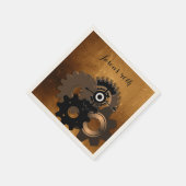 ステームパンクカスタム文字紙ナプキンス スタンダードカクテルナプキン (角)