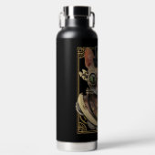 ステームパンクカッコいいオレンジタブビーキャット(名前あり) ウォーターボトル (正面)