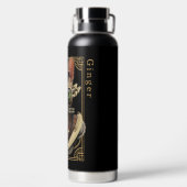 ステームパンクカッコいいオレンジタブビーキャット(名前あり) ウォーターボトル (背面)