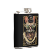 ステームパンクカッコいいオレンジタブビーキャット(名前あり) フラスク (右)