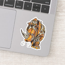 ステームパンクカッコいいRHINOメタルアーマーヴィンテージ シール