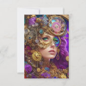 ステームパンクカラフルフラットサンキューカード サンキューカード (正面)