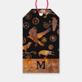 ステームパンクカラフルラスティギアとクロウズモノグラム ギフトタグ (正面)