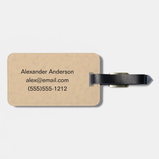 ステームパンクカラフルラストエアシップカスタムモノグラム ラゲッジタグ (裏面横)