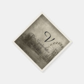 ステームパンクカーニバルトップハットモノグラム結婚ズナプキン スタンダードカクテルナプキン (角)