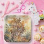 ステームパンクギアタワー紙プレート ペーパープレート (パーティー)