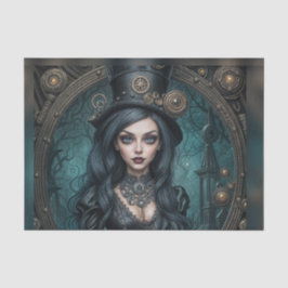 ステームパンクゴシック女神デコパージュ紙 薄葉紙