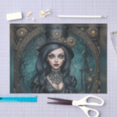 ステームパンクゴシック女神デコパージュ紙 薄葉紙 (クラフト)