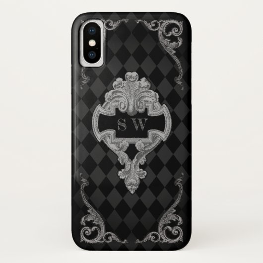 ステームパンクゴシック モノグラムの Case-Mate iPhoneケース (裏面)