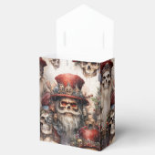 ステームパンクサンタスカルレッドトップハットゴトマスゴシック フェイバーボックス (オープン)