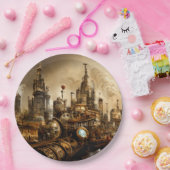 ステームパンクシティ ペーパープレート (パーティー)