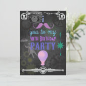 ステームパンクシャルボードバースデーパーティー 招待状 (スタンド正面)