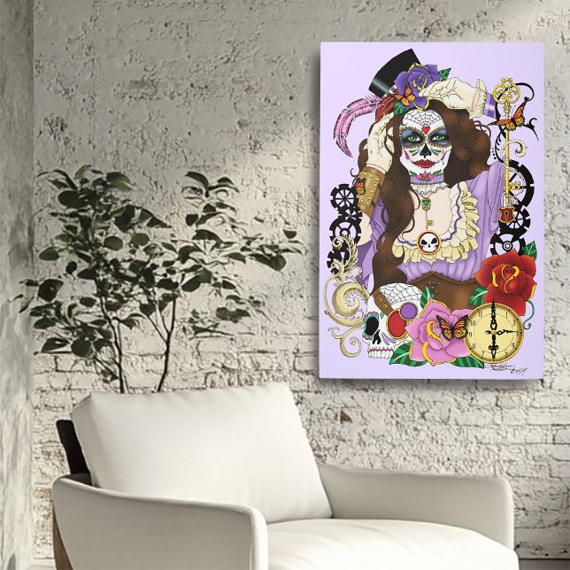 ステームパンクシュガースカル メタルプリント (クリエイターアップロード済み)