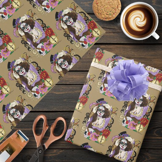 ステームパンクシュガースカル ラッピングペーパー