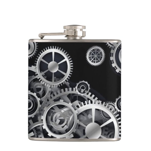 ステームパンクシルバーギア フラスク (正面)
