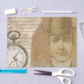 ステームパンクジェントンポケットウォッチティッシュペーパー 薄葉紙 (クラフト)