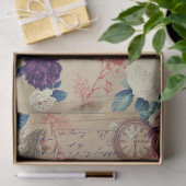 ステームパンクスカルとバラ 薄葉紙 (ギフト)