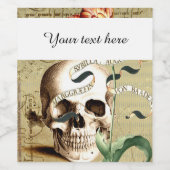 ステームパンクスカルハロウィンワインボトルラベル ワインラベル (シングルラベル)