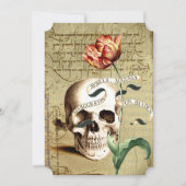 ステームパンクスカルヴィンテージハロウィーン招待状 招待状 (正面)