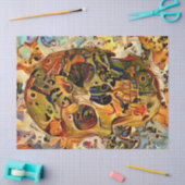 ステームパンクスカル金ゴールドデクページティッシュペーパー 薄葉紙 (クラフト)