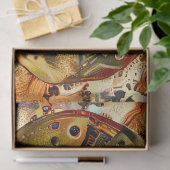 ステームパンクスカル金ゴールドデクページティッシュペーパー 薄葉紙 (ギフト)