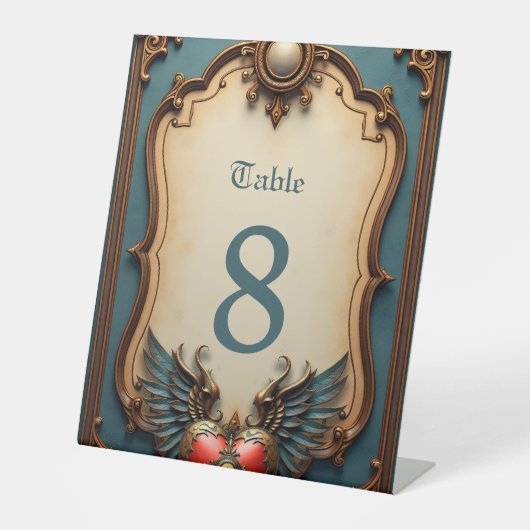 ステームパンクスタイルで永遠の愛、超現実的な優雅さ 台座サイン (正面)