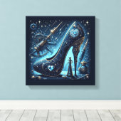 ステームパンクスタイルスティレットハイヒール キャンバスプリント (インサイチュ (ウッドフロア))