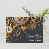 ステームパンクストラビガンザヴィンテージ結婚Clockwork's サンキューカード (スタンド正面)