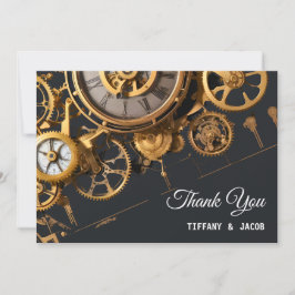 ステームパンクストラビガンザヴィンテージ結婚Clockwork's サンキューカード