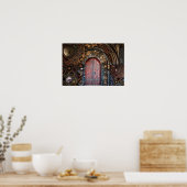 ステームパンクタイムエントランスクロックギアドア ポスター (キッチン)