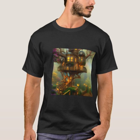ステームパンクツリーハウス天文台 Tシャツ (正面)