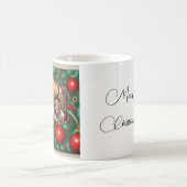 ステームパンクツーハートクリスマスフラットホリデーカード コーヒーマグカップ (中央)