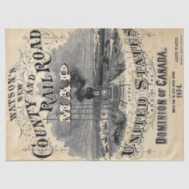 ステームパンクトレインデコページ紙 薄葉紙