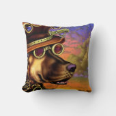 ステームパンクドッグポートレート クッション (正面)
