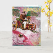 ステームパンクドリーム誕生日 カード (黄色い花)