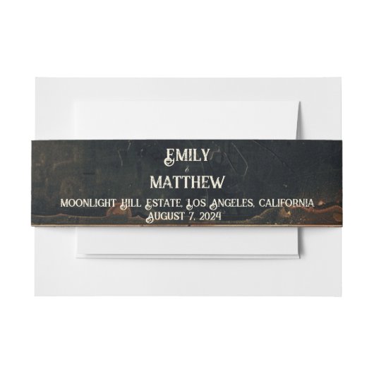 ステームパンクノワール招待状用帯 招待状ベリーバンド (正面例)